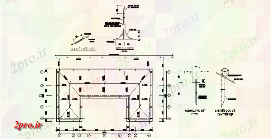 دانلود نقشه جزئیات ساخت و ساز جزئیات خرپا طراحی  اتوکد (کد128965)