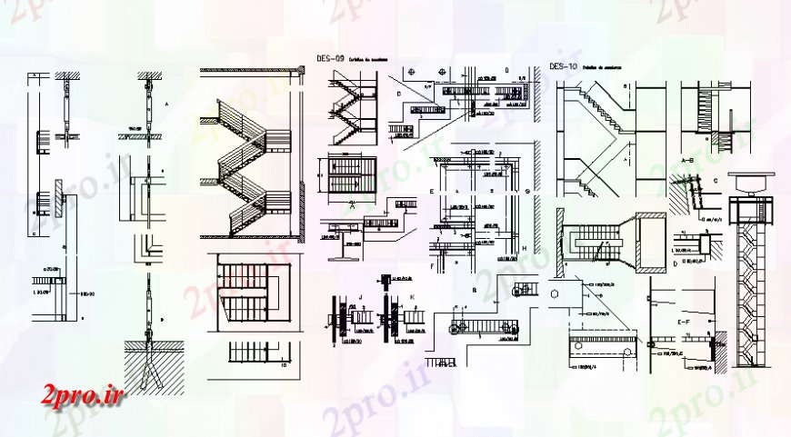 دانلود نقشه ساختمان مرتفعبلند طرحی ساختمان پله و بخش  (کد129019)