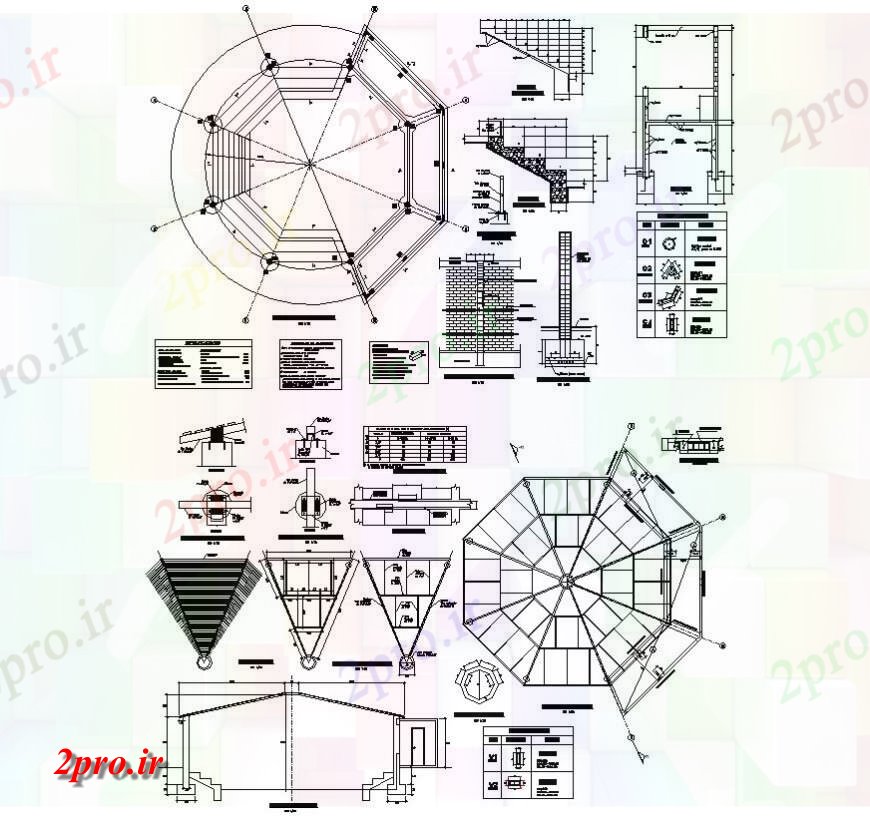 دانلود نقشه جزئیات ساخت و ساز سقف طرحی جزئیات ساختار و نما بلوک ساختاری  (کد129225)