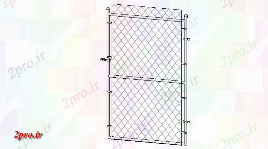 دانلود نقشه جزئیات طراحی در و پنجره  مقابل دروازه حصار  طراحی (کد129245)