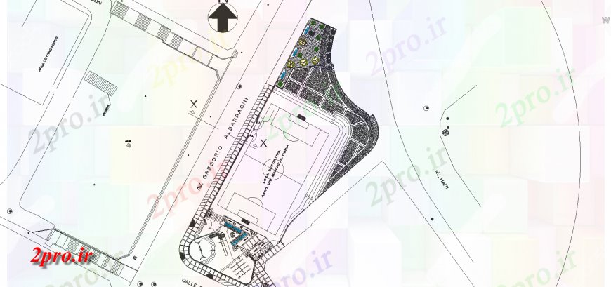 دانلود نقشه ورزشگاه ، سالن ورزش ، باشگاه مجتمع ورزشی طرحی سایت جزئیات اتوکد 3 در 5 متر (کد129273)