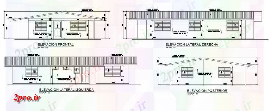 دانلود نقشه مسکونی  ، ویلایی ، آپارتمان  نما خانه مقابل کوچک و تمام به طرف طراحی (کد129275)