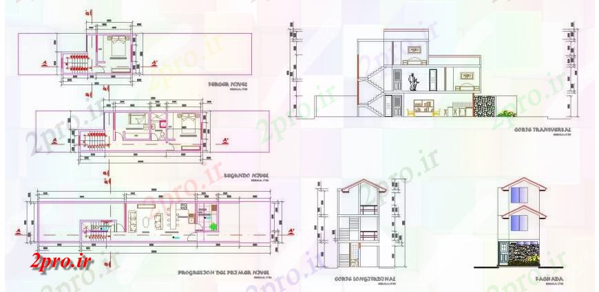 دانلود نقشه مسکونی  ، ویلایی ، آپارتمان  خانه خام کار طراحی  (کد129291)