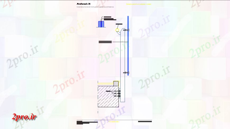 دانلود نقشه طراحی جزئیات ساختار سازه کریستال جان پناه  (کد129381)