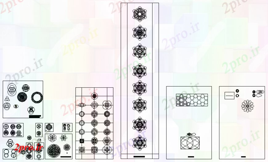 دانلود نقشه بلوک ، آرام ، نماد چند مقدس بلوک شکل هندسی  (کد129444)