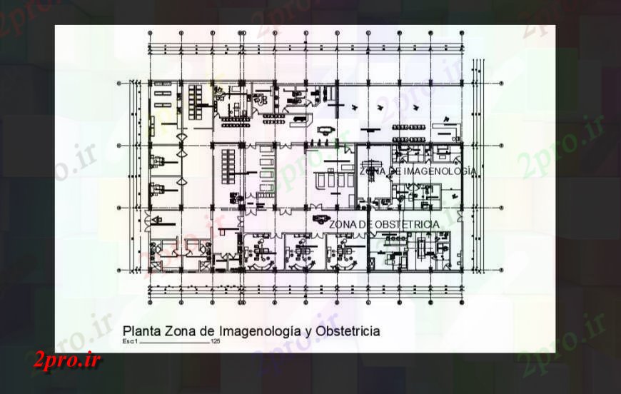 دانلود نقشه بیمارستان - درمانگاه - کلینیک طرحی طبقه یک کلینیک با معماری اتوکد 23 در 38 متر (کد129571)