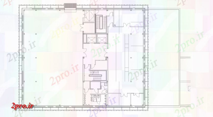 دانلود نقشه نمایشگاه ; فروشگاه - مرکز خرید طراحی پایه جزئیات گاه در اتوکد 25 در 31 متر (کد129596)