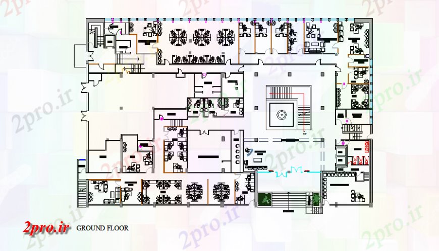 دانلود نقشه جزئیات و فضای داخلی شرکت  طراحی دفتر بالای صفحه  طرحی معماری طرحی جزئیات (کد129640)