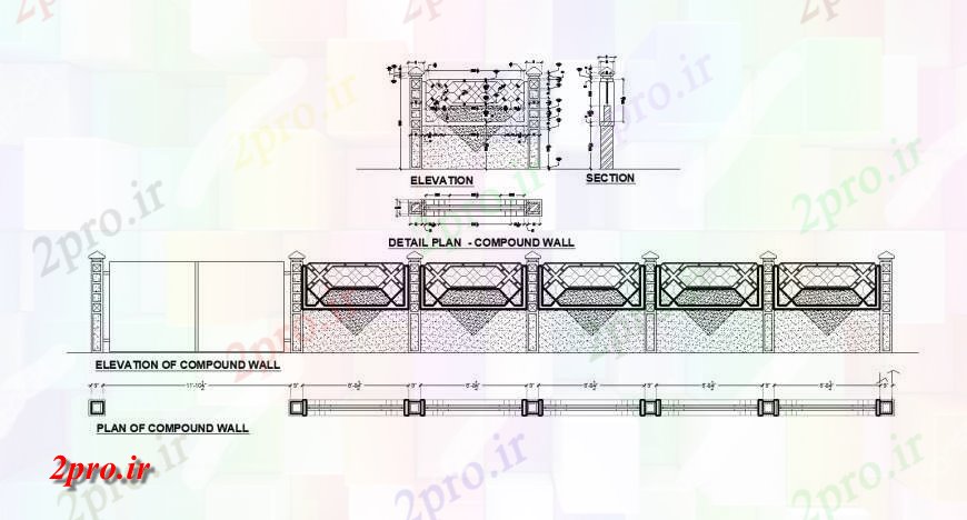 دانلود نقشه جزئیات ساخت و ساز جزئیات دیوار مرکب طراحی اتوکد (کد129655)