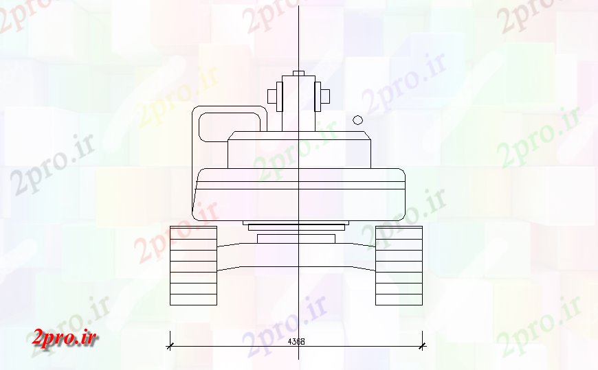 دانلود نقشه بلوک وسایل نقلیه  دیدگاه نما جلو غشاء کامیون (کد129708)