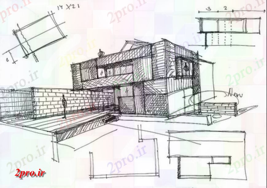 دانلود نقشه ساختمان اداری - تجاری - صنعتی آجر پروژه ساخت و ساز از یک مدل ارتقاء ساختمان (کد129737)