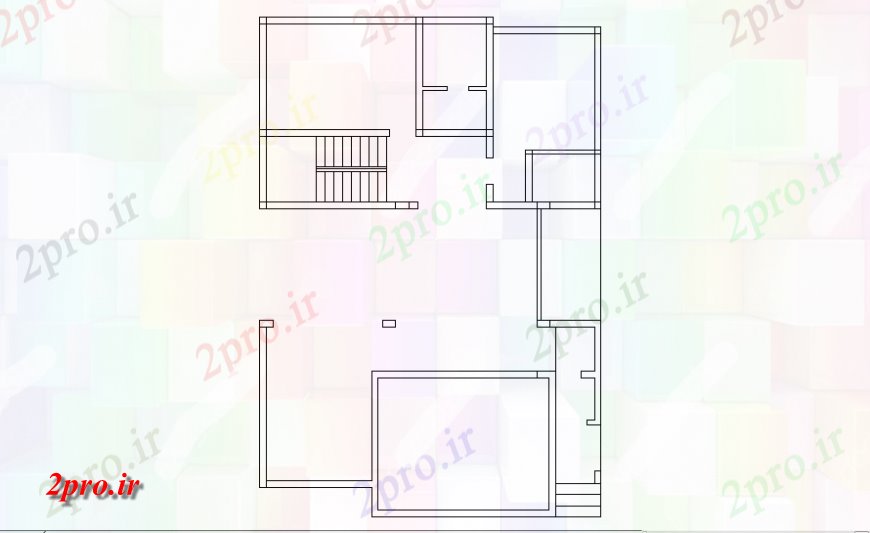 دانلود نقشه مسکونی  ، ویلایی ، آپارتمان  جزئیات خانه خط طرحی  چیدمان (کد129773)