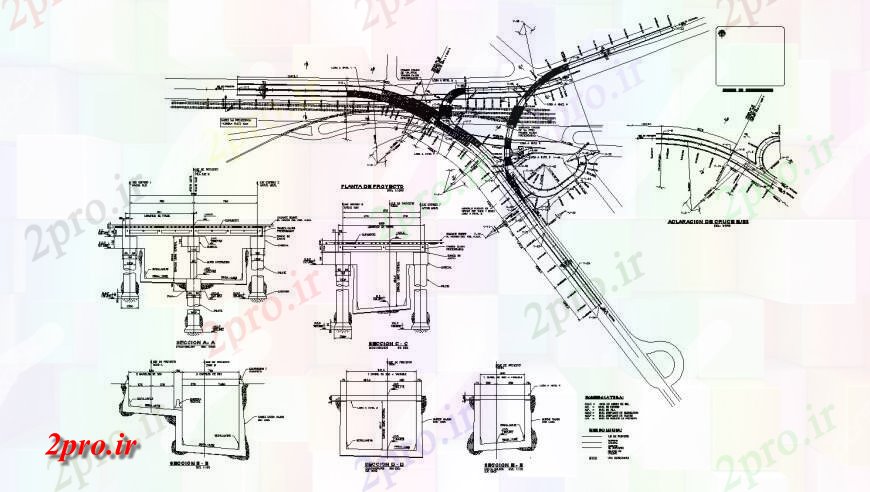 دانلود نقشه جزئیات ساخت پل جزئیات سعادتآباد پل طراحی  اتوکد (کد129779)