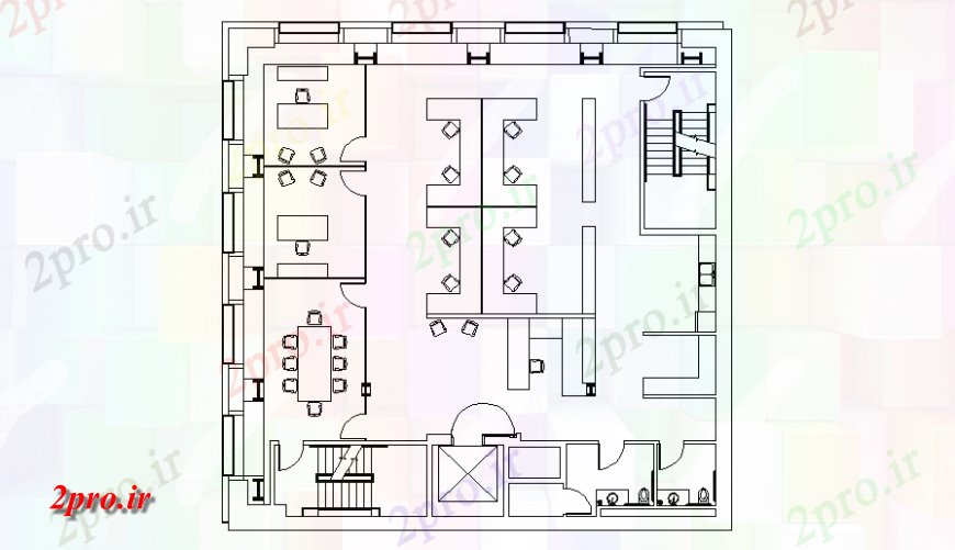 دانلود نقشه مسکونی  ، ویلایی ، آپارتمان  بخش از آپارتمان   طرحی تخت  (کد129804)