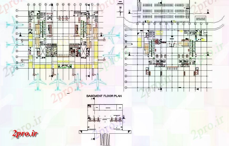 دانلود نقشه فرودگاه فرودگاه ساختار جزئیات  طرحی بلوک ساخت و ساز  (کد129838)