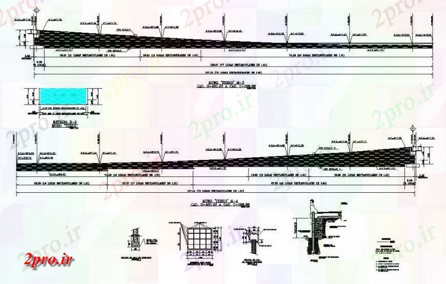 دانلود نقشه بلوک های حمل و نقل جاده جزئیات ساختار پیاده رو  دو بعدی    طرحی بلوک  (کد129857)