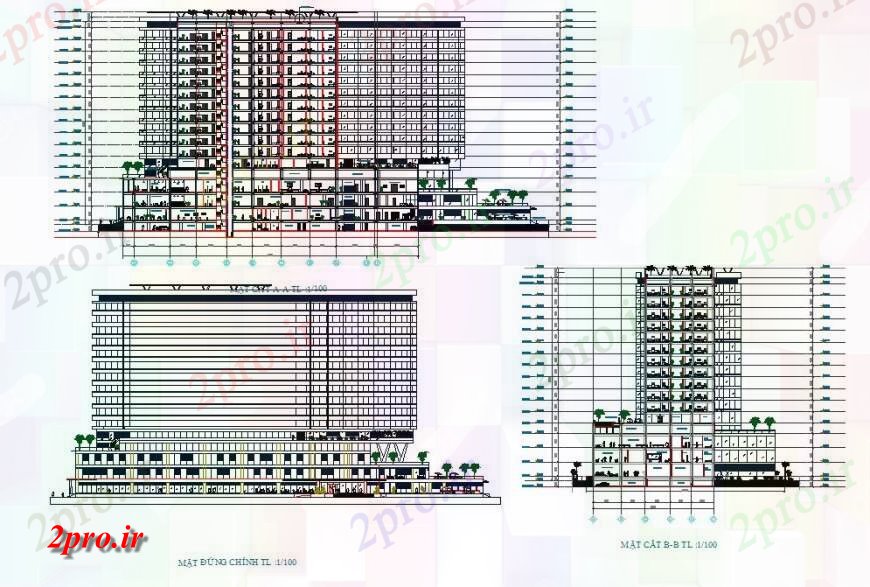 دانلود نقشه ساختمان مرتفعساختمان بلند ساختار  ساخت و ساز طرح (کد129875)