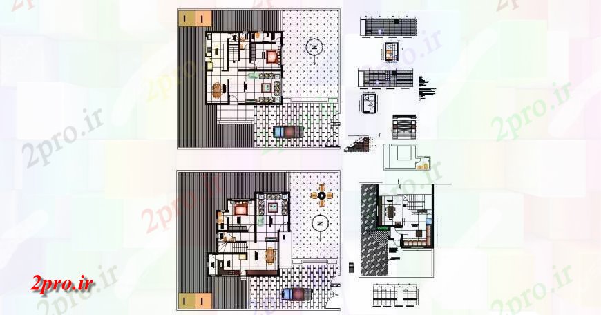 دانلود نقشه مسکونی  ، ویلایی ، آپارتمان  طراحی زیبایی از ویلا  اتوکد (کد129884)