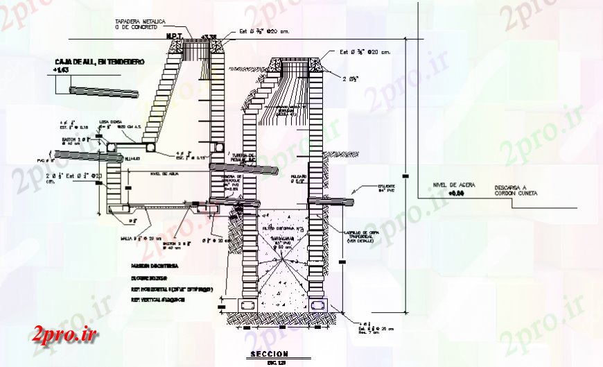 دانلود نقشه جزئیات لوله کشی جزئیات به خوبی از جذب  سیستم فاضلاب آب سیاه و سفید رسم (کد129954)