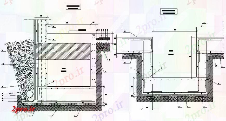 دانلود نقشه  جزئیات آسانسور و   توخالی بخش  گودال و نصب و راه اندازی  (کد129979)