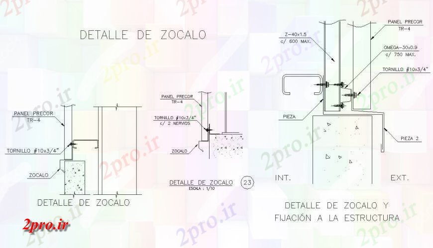 دانلود نقشه جزئیات ساخت و ساز جزئیات ساختار  بلوک ساخت و ساز  (کد130014)