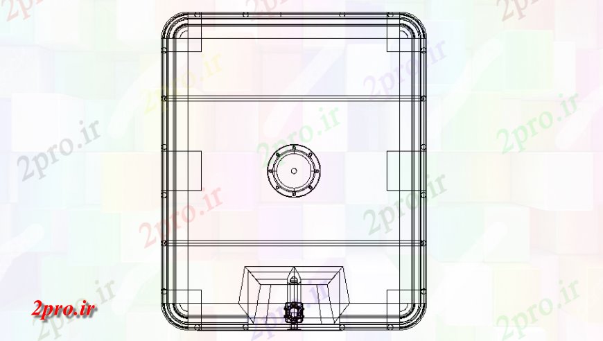 دانلود نقشه جزئیات پله و راه پله  لیتری IBC کانتینر  طراحی (کد130086)