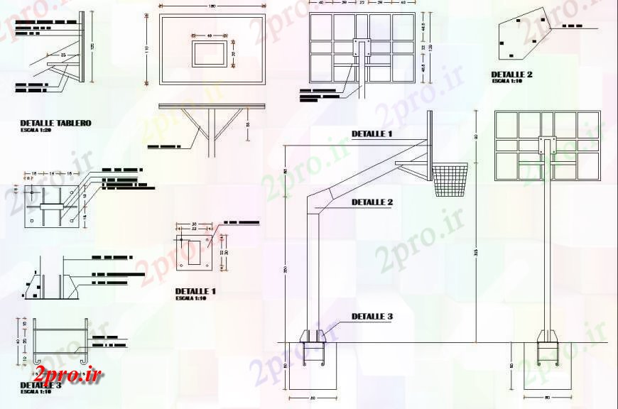 دانلود نقشه ورزشگاه ، سالن ورزش ، باشگاه سبد توپ طراحی قطب  (کد130108)