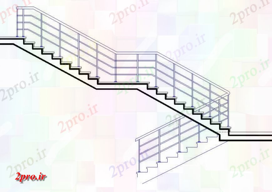 دانلود نقشه جزئیات پله و راه پله   باشگاه خانه راه پله طراحی در  (کد130131)