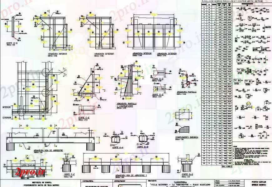 دانلود نقشه جزئیات ساخت پل بخش و نما جزئیات از سازه پل  بلوک ساخت و ساز  (کد130184)