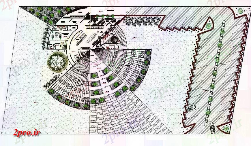 دانلود نقشه جزئیات و فضای داخلی شرکت  طرحی جزئیات از دیدگاه تعاونی ساختمانبلوک ساختاری  چیدمان اتوکد (کد130335)