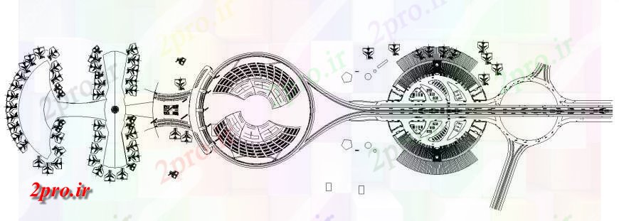 دانلود نقشه فرودگاه جزئیات فرودگاه دیدگاه 23 در 41 متر (کد130440)