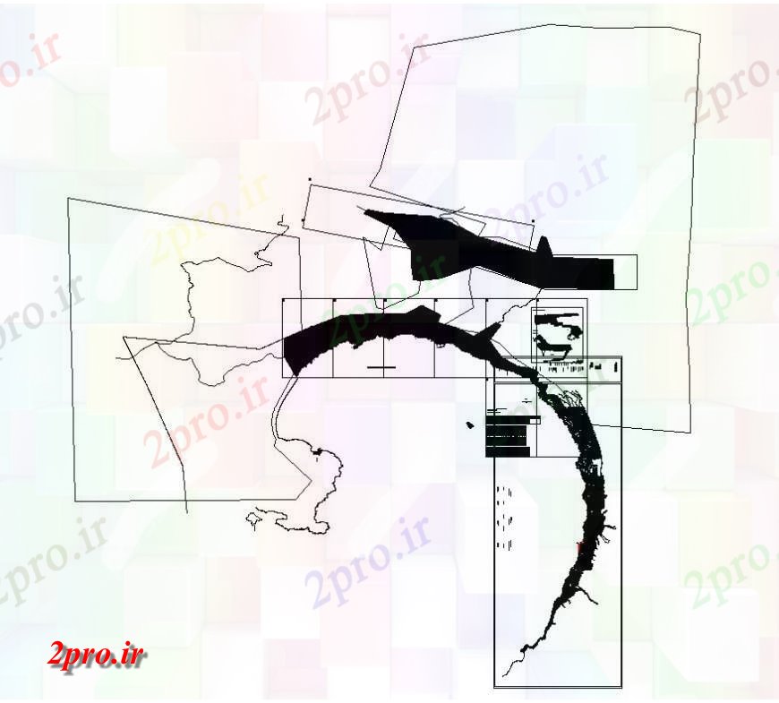 دانلود نقشه برنامه ریزی شهری کانتور نقشه برداری جزئیات  طرحی  (کد130442)