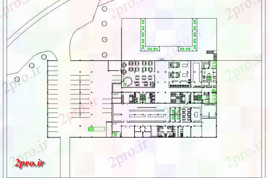 دانلود نقشه مبلمان رستوران - غذا خوری - فست فود - هتلهتل ساختار ساختمان طرحی جزئیات فرمت طرحی 51 در 66 متر (کد130462)