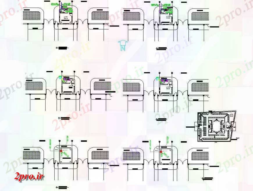 دانلود نقشه مسکونی  ، ویلایی ، آپارتمان  طرحی جزئیات اتاق  طرحی  (کد130467)