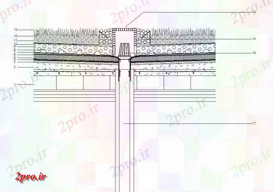 دانلود نقشه جزئیات لوله کشی زیرزمینی جزئیات سیستم لوله نظر طرحی  (کد130468)