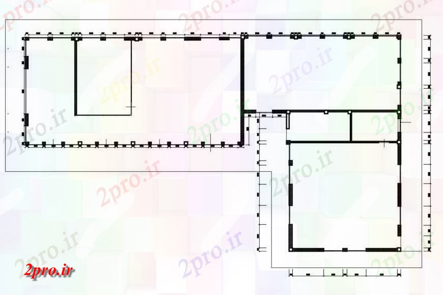 دانلود نقشه طراحی جزئیات ساختار جزئیات طرحی اتصال از طبقه همکف از کارخانه صنعتی  (کد130474)