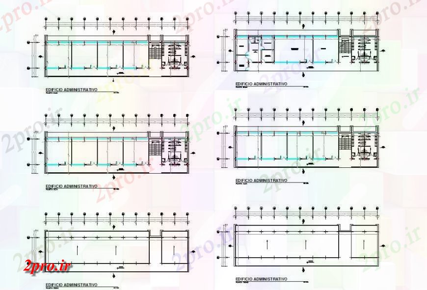 دانلود نقشه جزئیات و فضای داخلی شرکت ساختار طرحی ساختمان اداری طرحی 11 در 39 متر (کد130479)