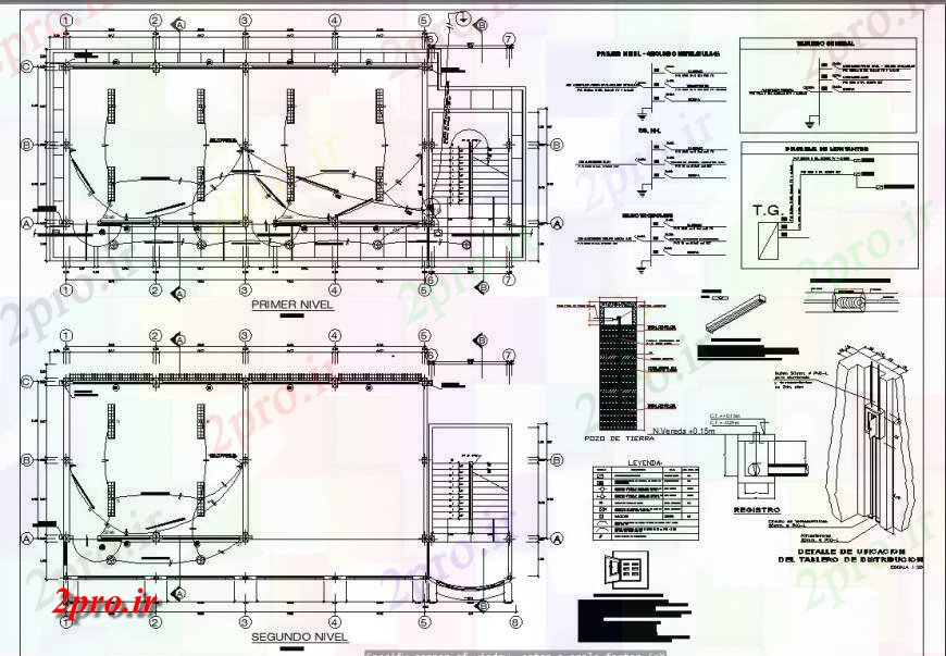 دانلود نقشه طراحی داخلی نصب و راه اندازی برق در ساخت جزئیات ساختار  طرحی  (کد130544)