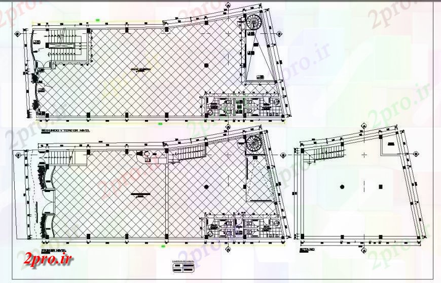 دانلود نقشه نمایشگاه ; فروشگاه - مرکز خرید طرحی ساختمان 9 در 25 متر (کد130584)