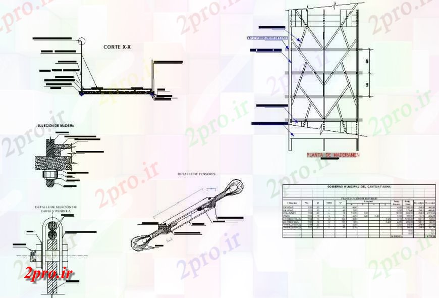 دانلود نقشه جزئیات ساخت پل پل معلق ساختار جزئیات طراحی  دو بعدی  و بخش  (کد130593)