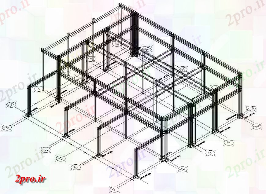 دانلود نقشه طراحی جزئیات ساختار ساختار ساختمان در طراحی تریدی  (کد130617)