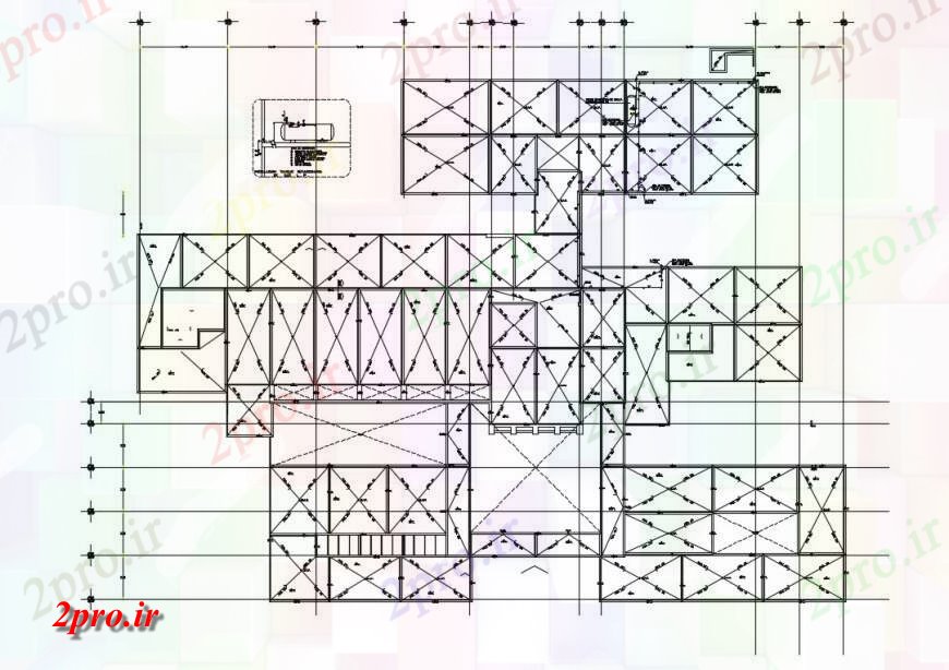 دانلود نقشه طراحی جزئیات ساختار قابسازی جزئیات طرحی از چند متخصص بیمارستان 9 در 13 متر (کد130632)