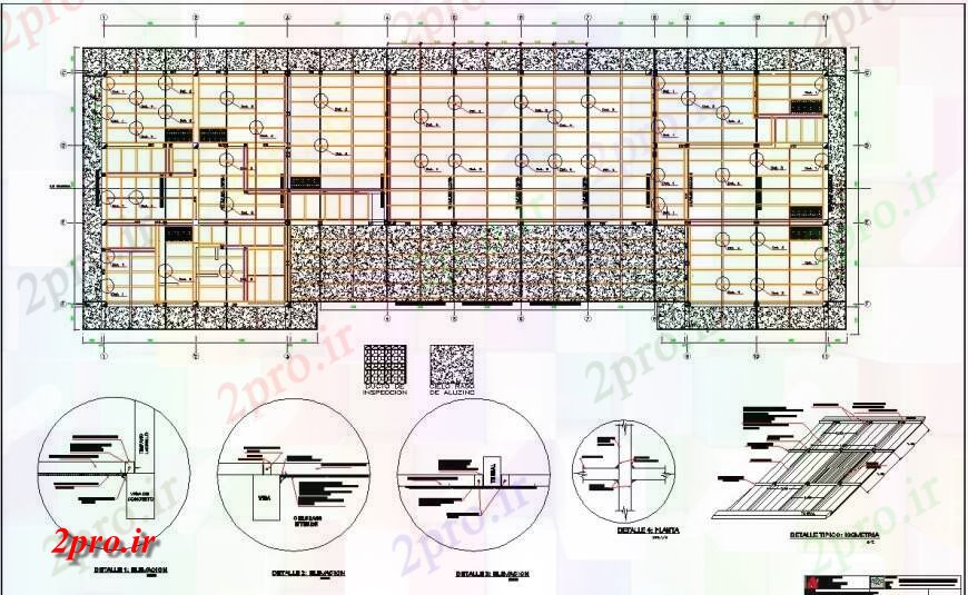 دانلود نقشه جزئیات ستون ستون نصب و راه اندازی طرحی جزئیات طرحی بلوک ساختاری  (کد130839)