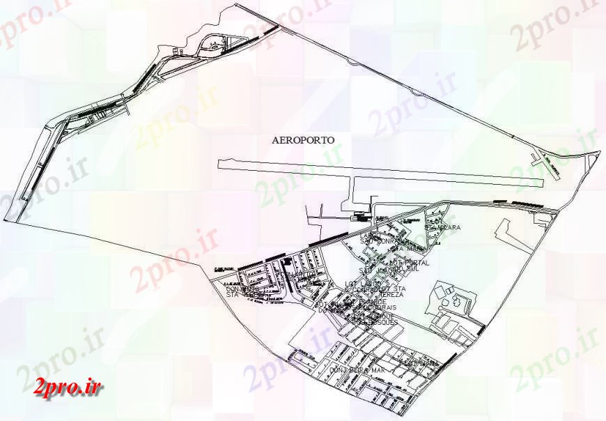 دانلود نقشه فرودگاه فرودگاه طراحی جزئیات طرحی سایت اتوکد (کد130851)