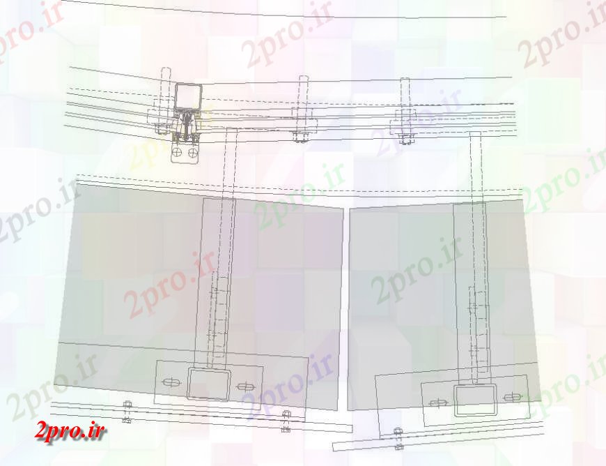 دانلود نقشه جزئیات ساخت و ساز اتصالات سازه و جزئیات اتصال  دو بعدی    طرحی بلوک  (کد130893)