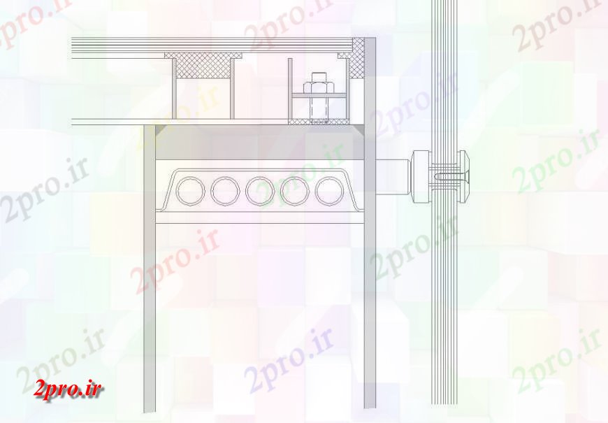 دانلود نقشه جزئیات ساخت و ساز اتصالات و جزئیات اتصال بلوک ساختاری  چیدمان اتوکد (کد130897)