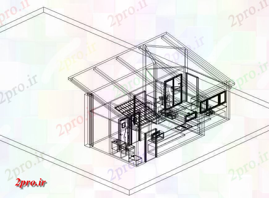 دانلود نقشه آشپزخانه مدل تریدی آشپزخانه صنعتی  در  اتوکد (کد130935)