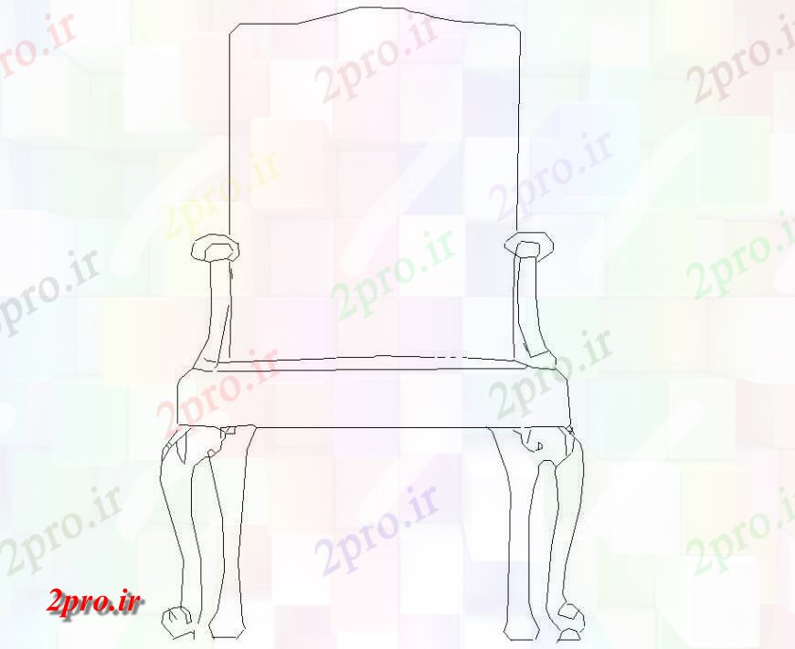 دانلود نقشه میز و صندلی سبک صندلی کلاسیک    (کد130965)