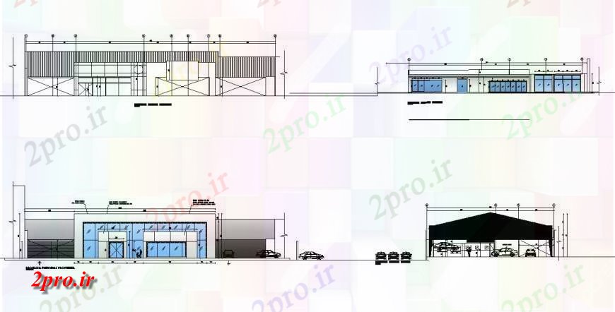 دانلود نقشه کارخانه صنعتی  ، کارگاه پروژه خودرو و خدمات فنی طراحی  (کد131009)