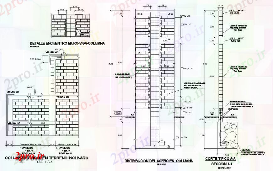 دانلود نقشه طراحی جزئیات ساختار ساختار و ساخت و ساز طراحی با بخش دیوار  (کد131056)